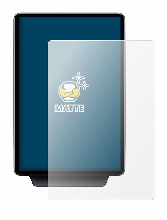 Protecteur d'écran mat avec logo "Matte", prêt à l'emploi sur un écran de navigation.