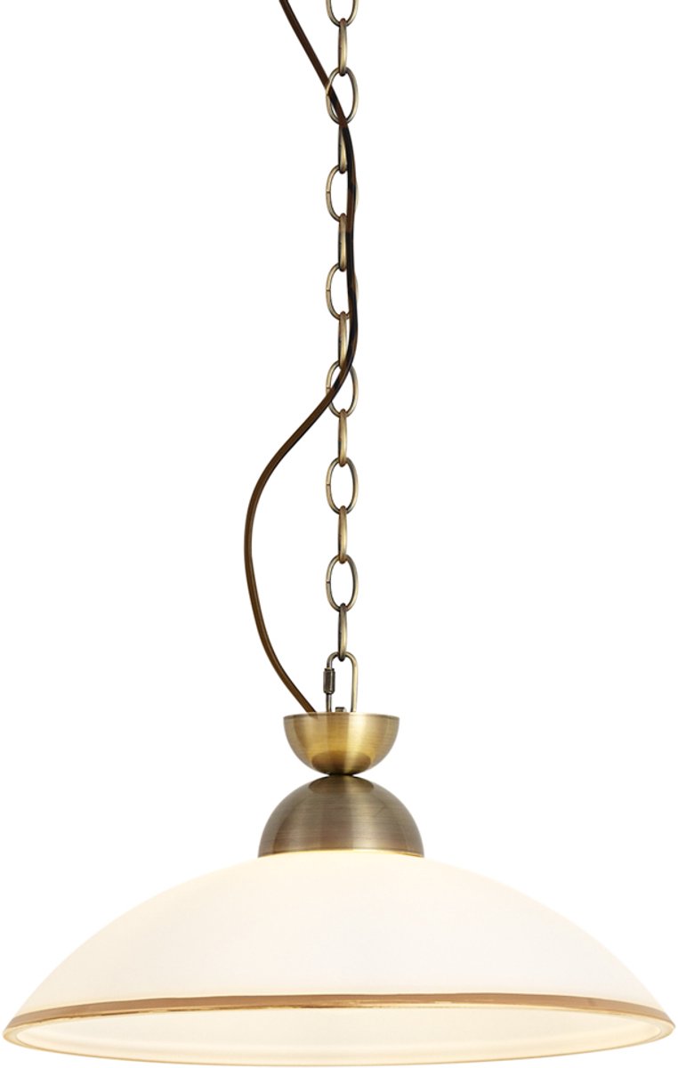 Qazqa antieke uitstraling hanglamp - Katarina - brons, rond, 40cm, ideaal als hal en woonkamer lamp