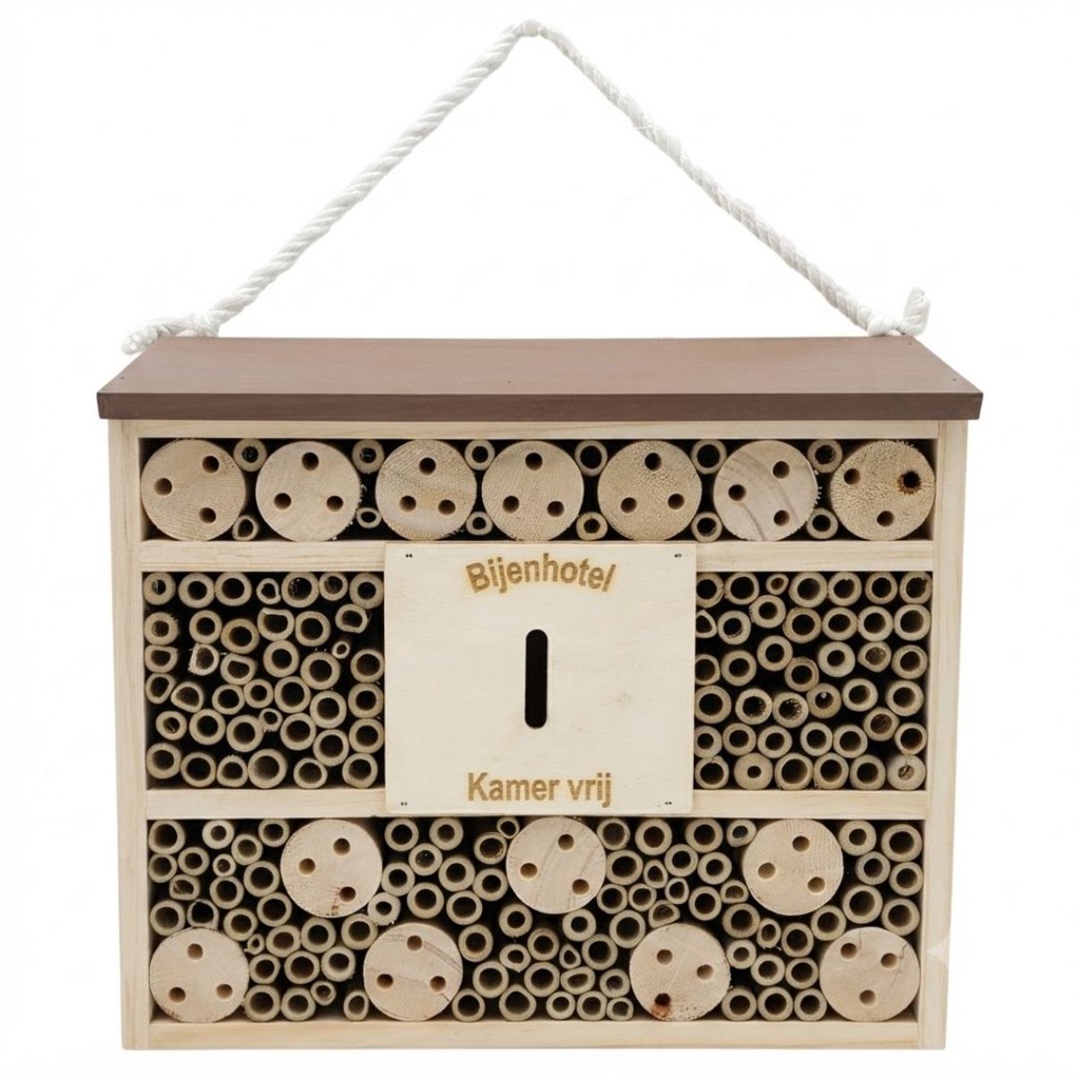 LNMsolutions® Insectenhotel - Insectenhotel Bouwpakket - Insectenhuis Vlinders - Beige - 10cm x 30cm x 29cm