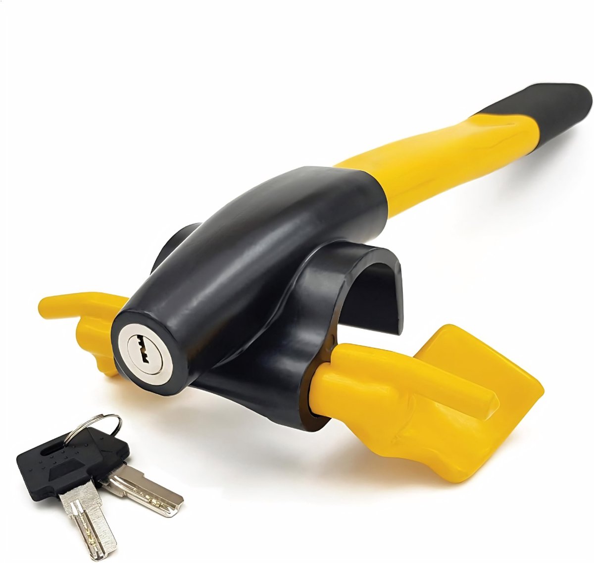 KIRA® Stuurslot Auto - Wielklem - Stuurslot - Geel - 38cm x 21cm x 5cm