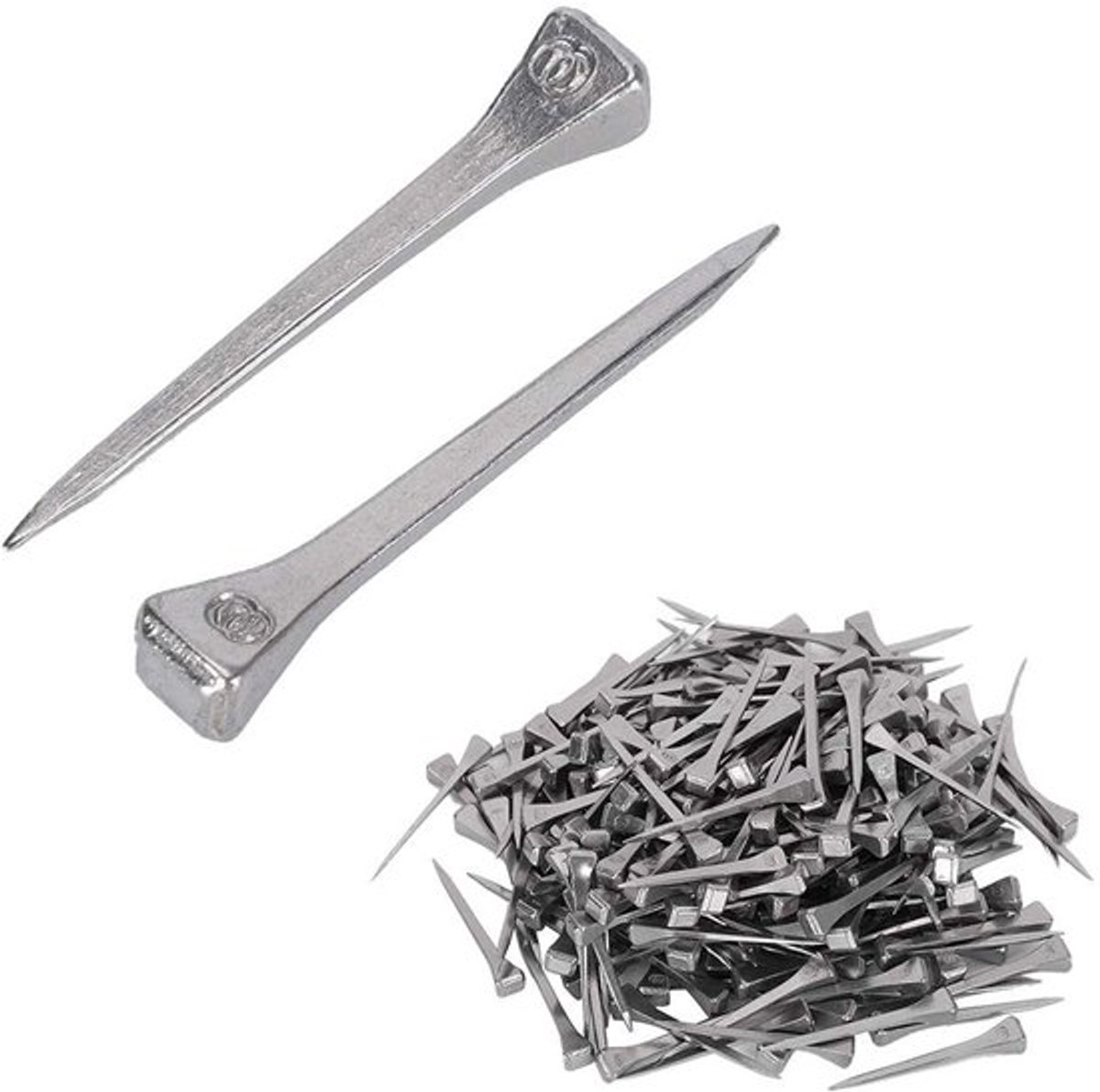 250pcs Stalen E4 Paardenhoefnagels - Geanodiseerde Glasnagels en
