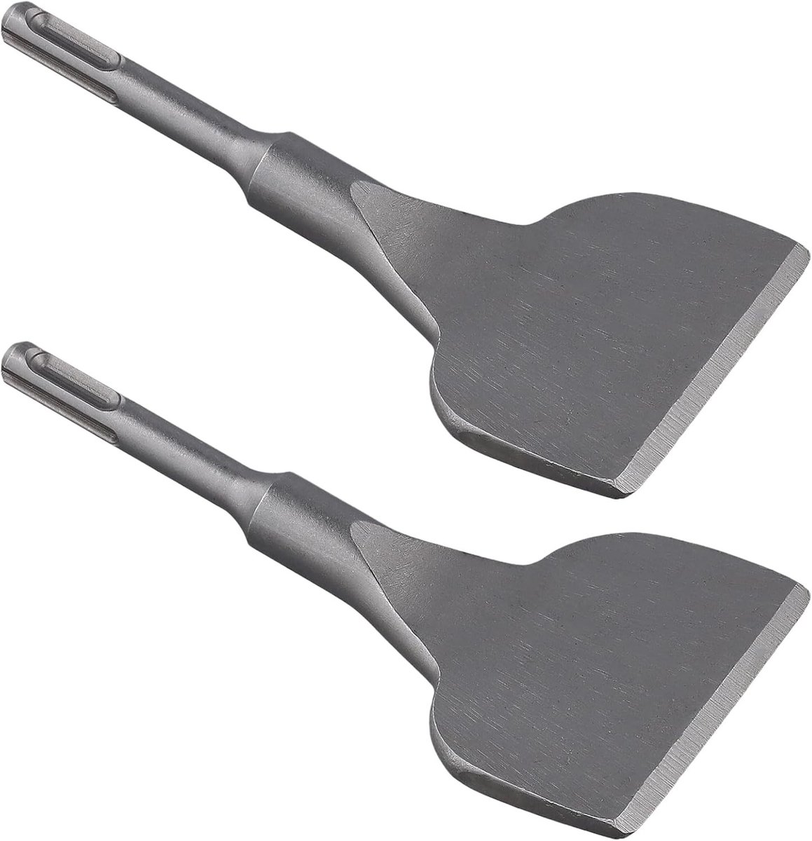 Set van 2 Gebogen SDS Plus Beitels van 165 mm x 75 mm voor Beton, Vloertegels en Keramiek