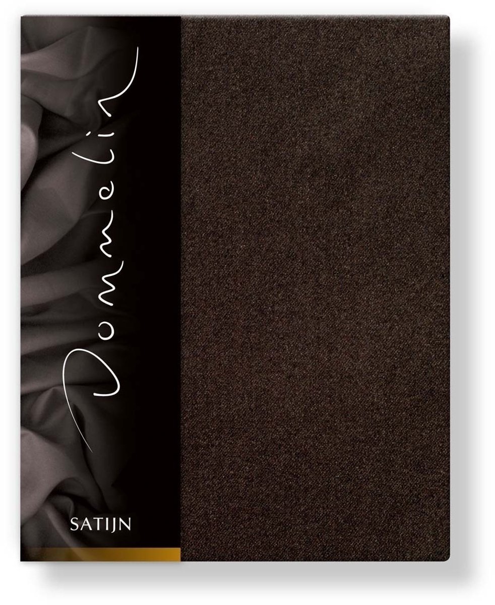 Dommelin Hoeslaken Uni Satijn 300TC 575 Choco 90x200/30