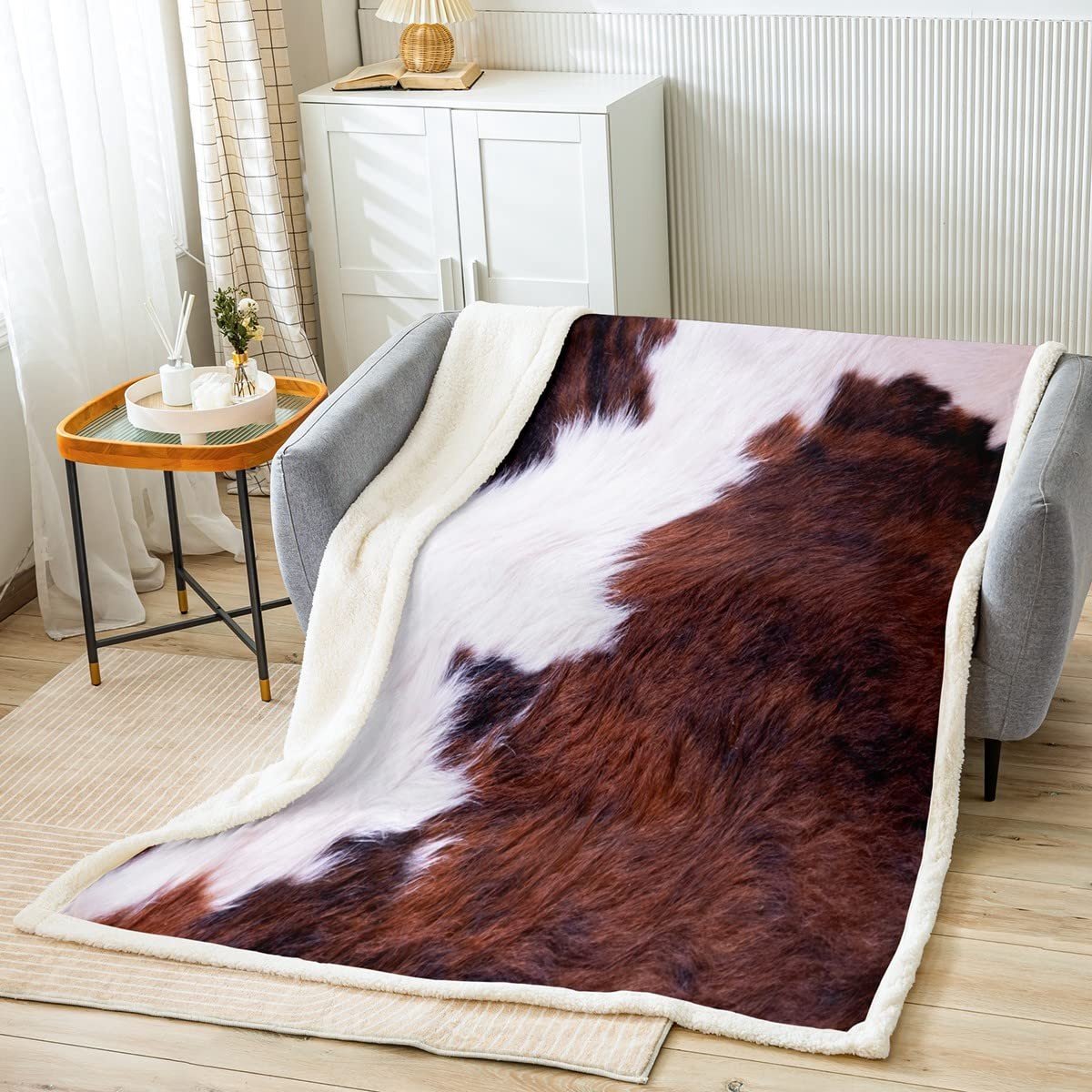 Solidchoice - Fleece Deken met Koeienprint voor Bank en Bed