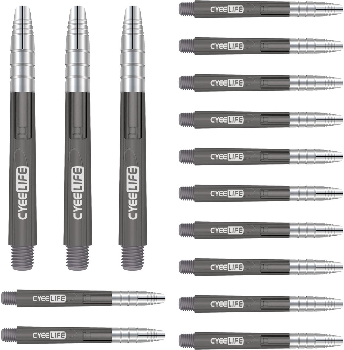Solidchoice - Transparante Aluminium-Plastic Dart Shafts 15 Stuks