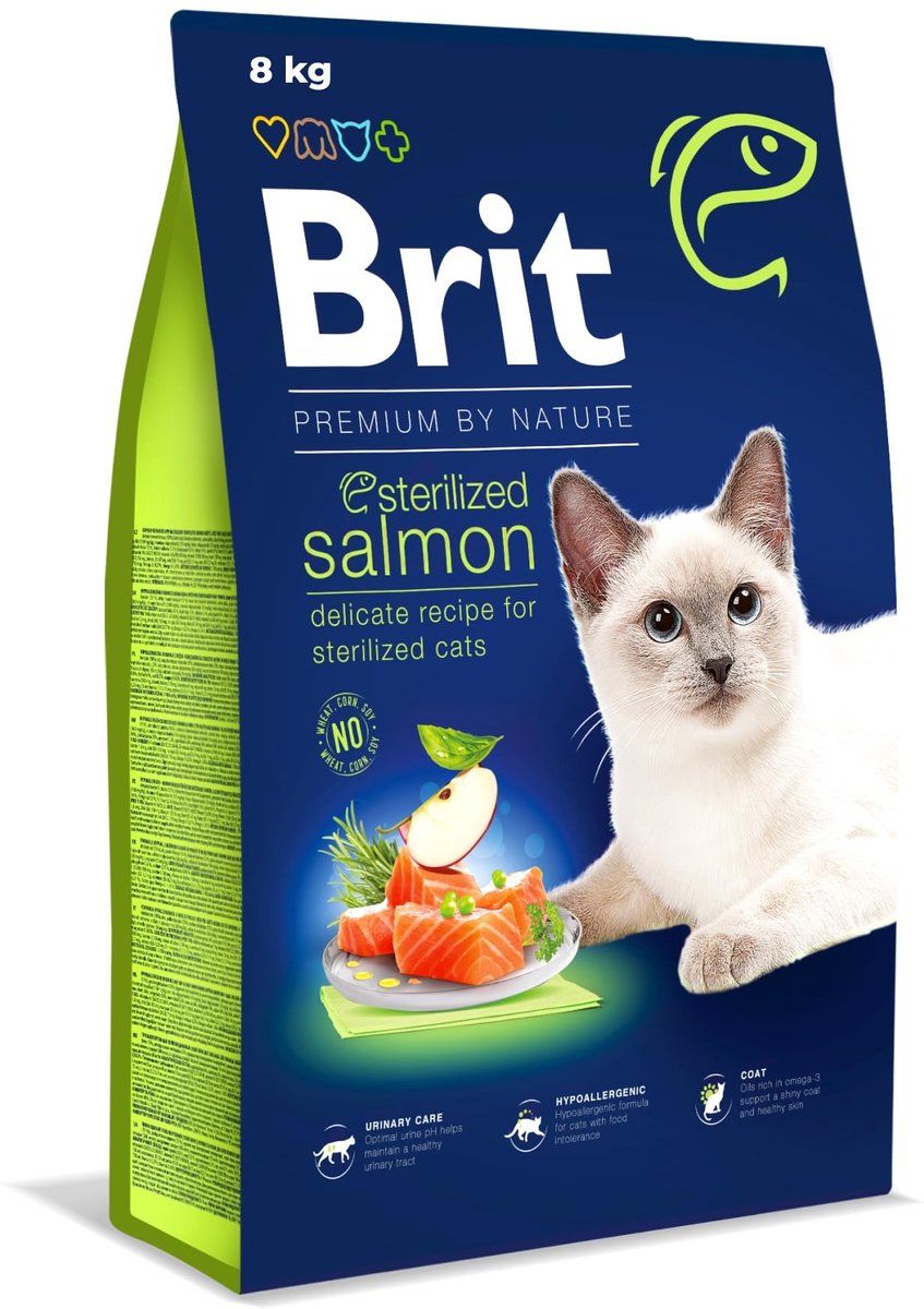 Solidchoice - Droog Voer voor Gesteriliseerde Katten met Zalm 8 kg