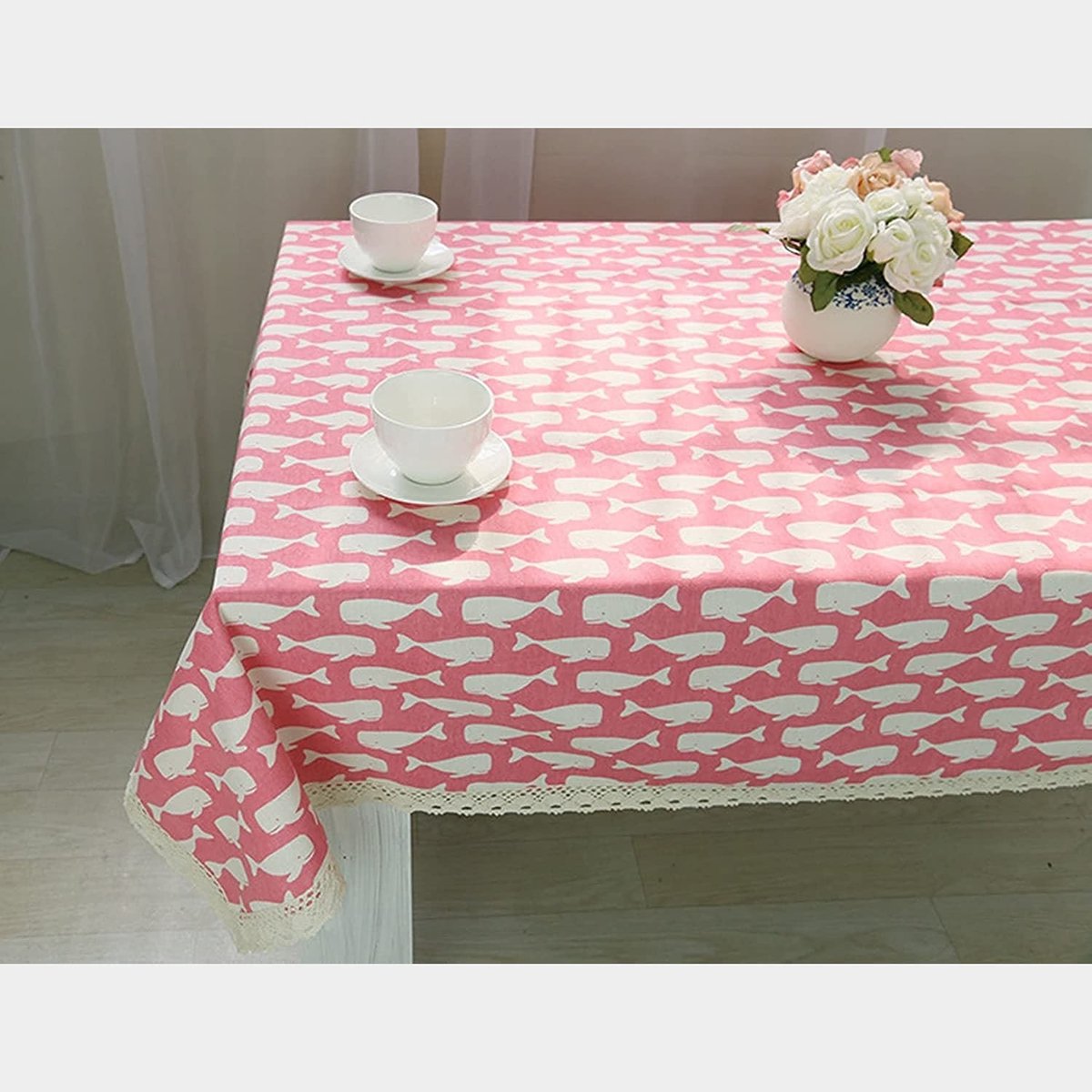 Solidchoice - Roze Walvis Placemat 140CM x 180CM voor Tafeldecoratie