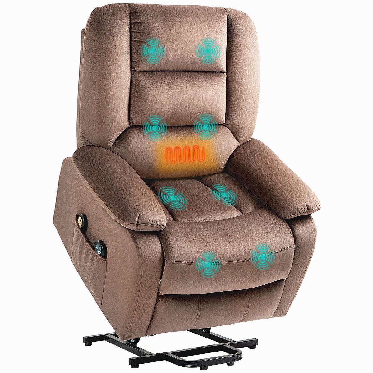 MH Handel Relaxfauteuil met Massagefunctie - Bruin - MH Handel - €491,99