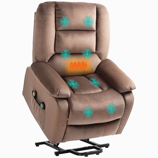 MH Handel Relaxfauteuil met Massagefunctie - Bruin - MH Handel - €491,99