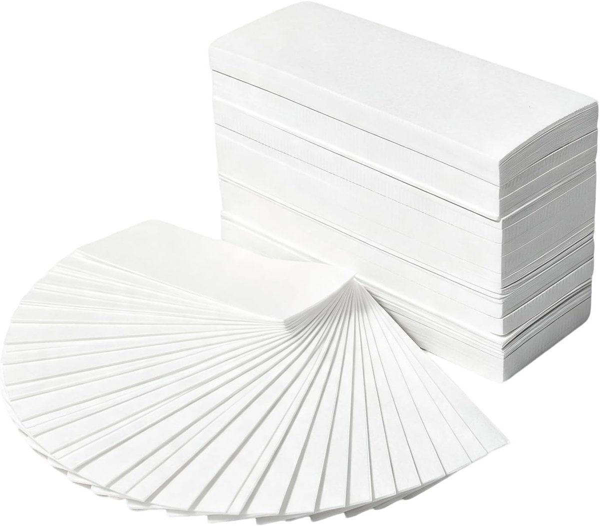 Vliesstrips voor Warme Was en Suikerpasta - Wit - 3,8 x 10 cm - Hypoallergene Ontharingsstrips voor Gezicht en Lichaam