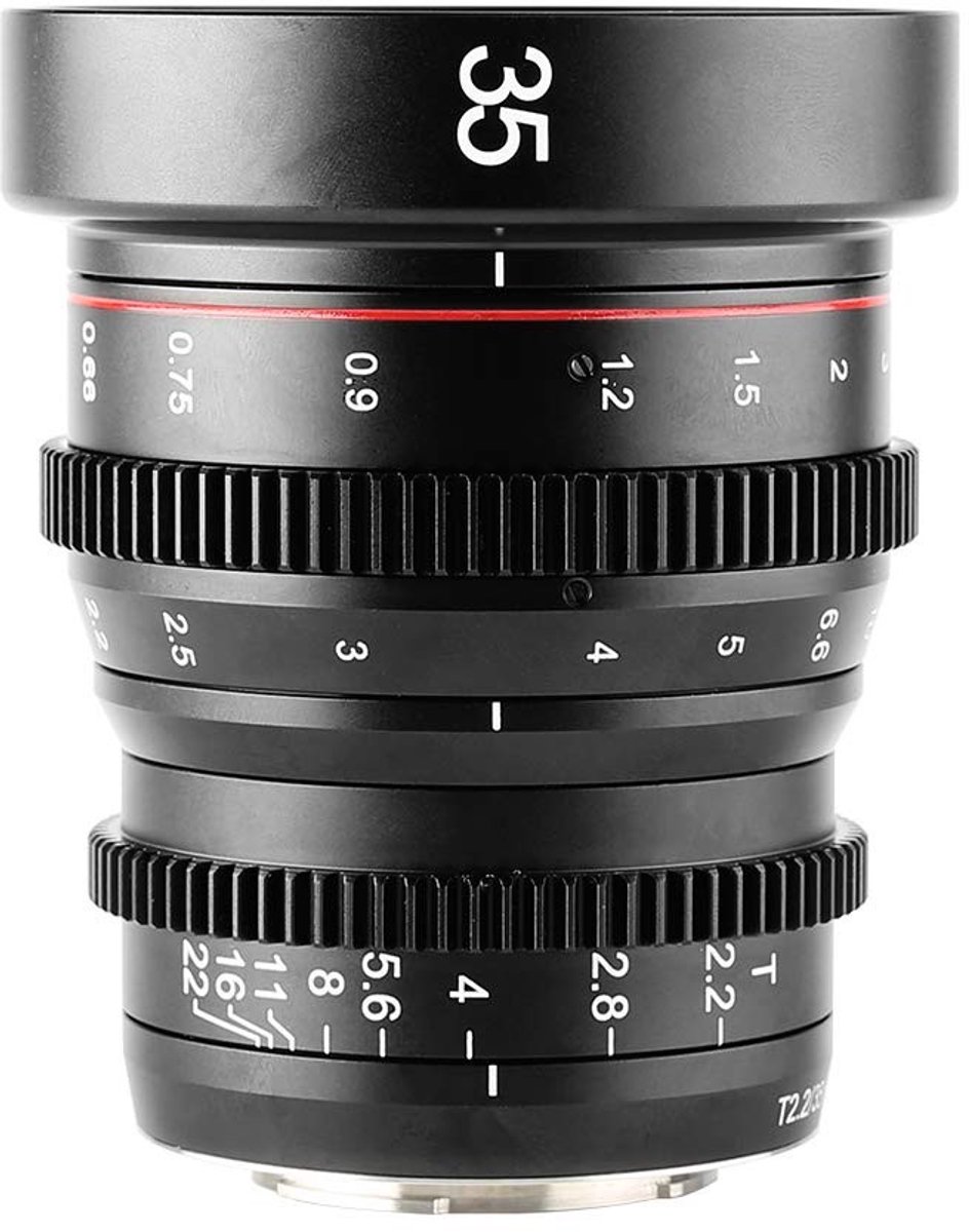 Solidchoice - 35mm T2.2 Mini Handmatige Focus Wide Angle Cinema Lens voor M43
