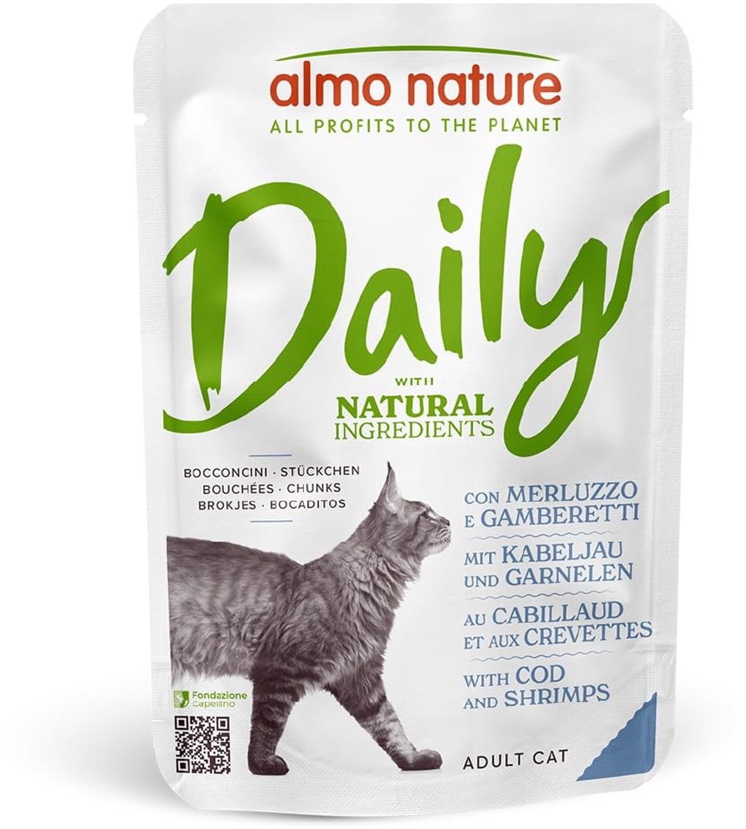 Solidchoice - Natuurlijke Kattenvoeding voor Volwassen Katten met Kabeljauw en Garnalen