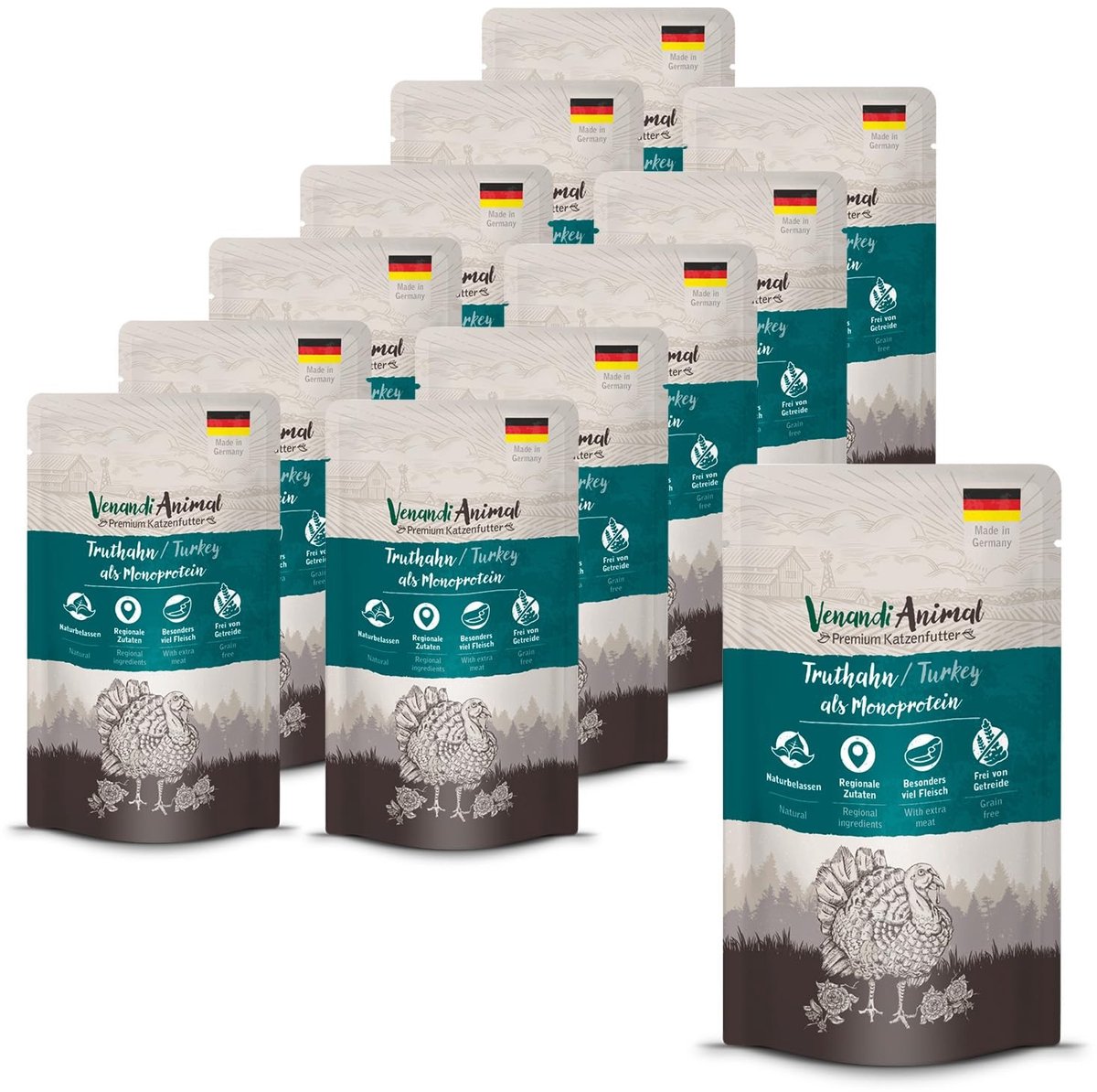 Solidchoice - Premium Kattenvoer met Kalkoen, 12 x 125 g