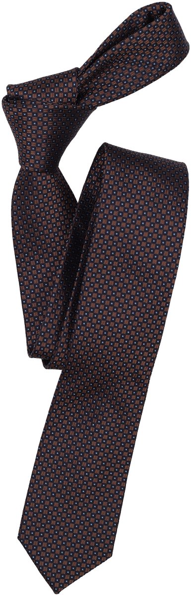 VENTI stropdas - bruin - blauw dessin