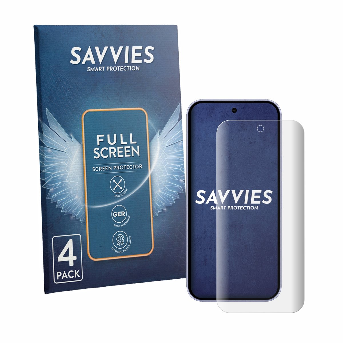 Savvies - Screenprotector voor Google Pixel 11 - Folie Beschermfolie transparant volledig dekking 4 Stuks