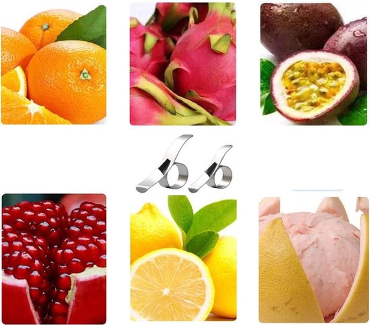 Sinaasappelschiller - 2 Stuks - Draagbaar Sinasappelpeller - Snel en Makkelijk Schillen - Creatief Oranje Fruitschiller - Mandarijn Dunschiller - Peller - Vinger opener - voor Sinaasappel - Citroen - Citrus