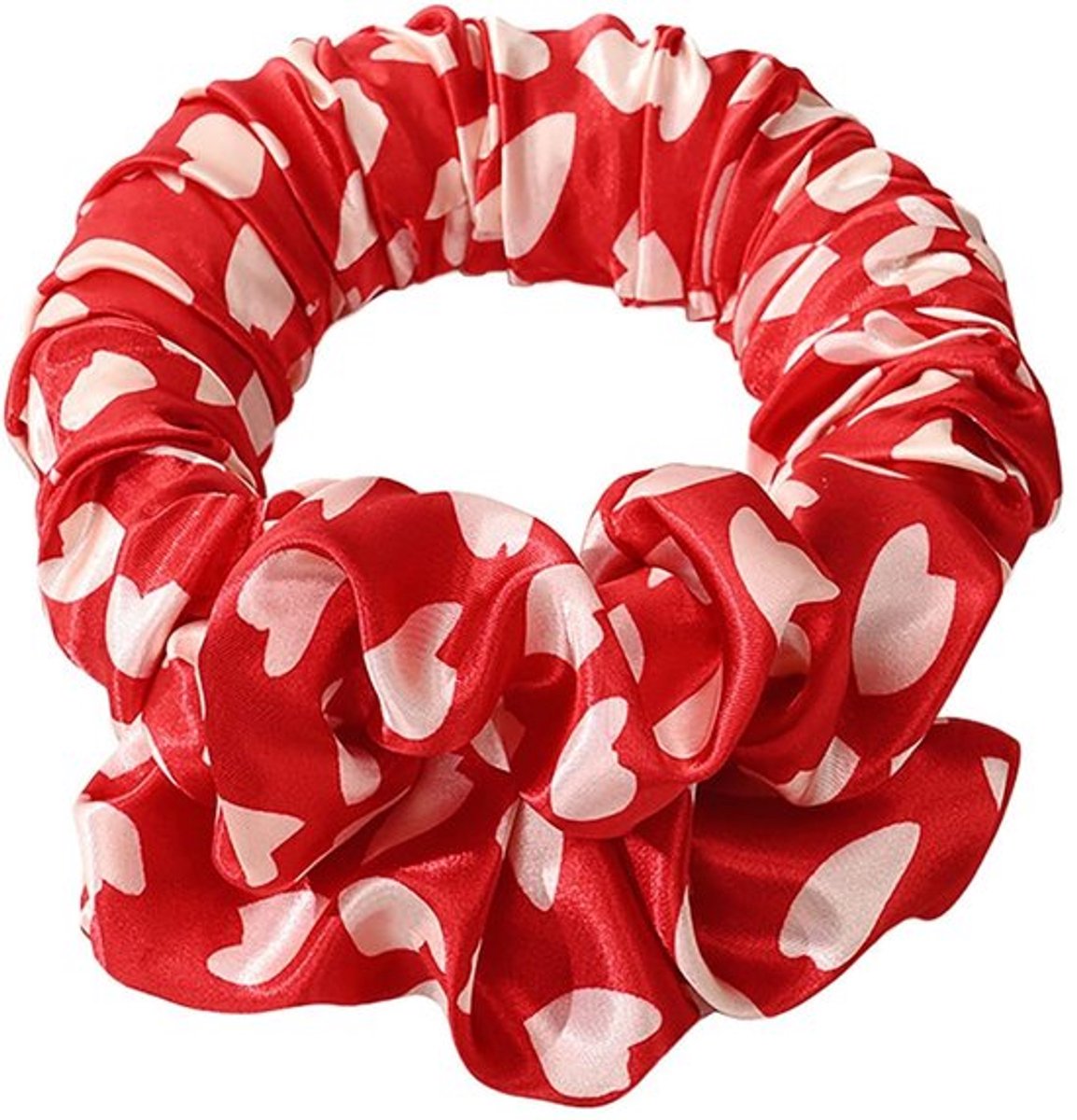 Hittevrije krulspelden - Voor Vrouwen - Zachte Slaap Tie Crunchie - Rood - Geen hitte krulspelden - Perfect voor lang haar - Comfortabel voor