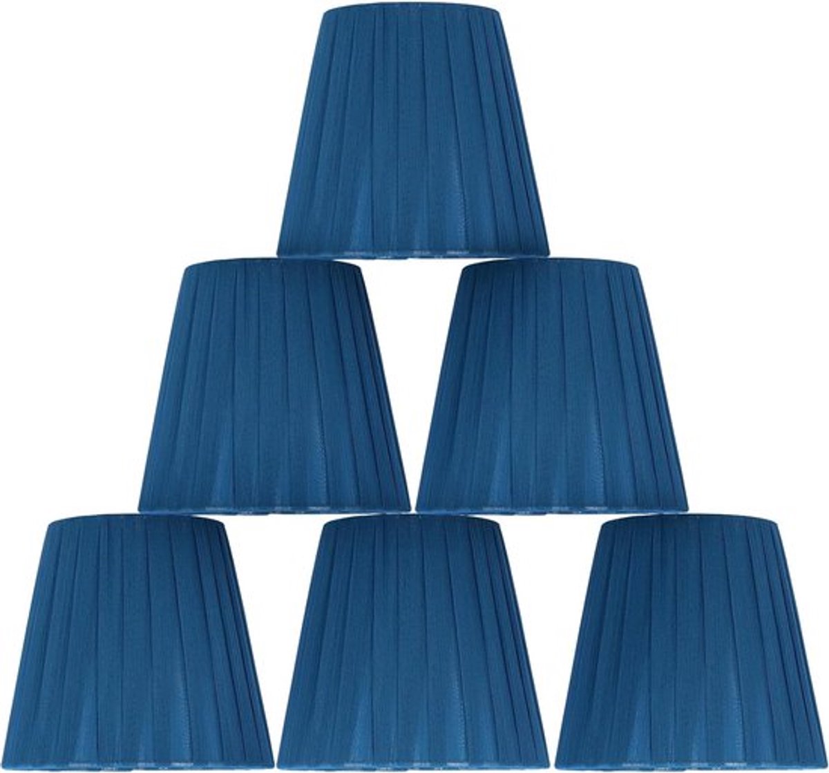 Moderne Eenvoudige Lampenkappen - Hoge Lichtdoorlatendheid - 6 Stuks Blauwe Lampenkappen voor Kristallen Clip-On Kroonluchter Wandlamp