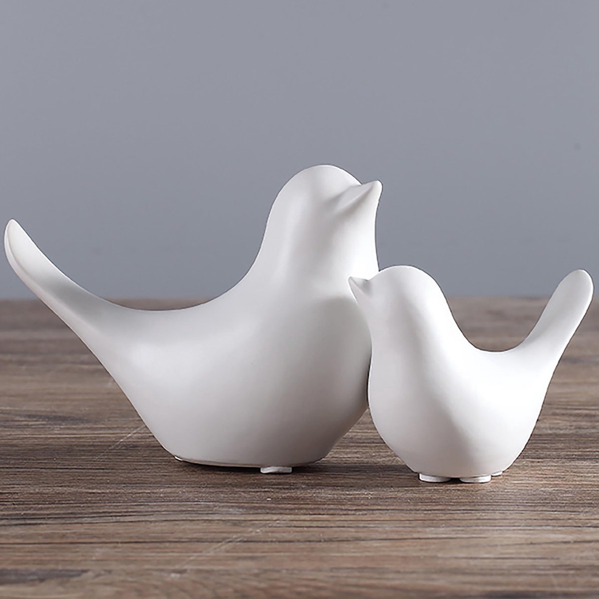 Casalora Bureau Decoratie - Wit Vogel Beeldje - Home Interieur Thuis Kantoor