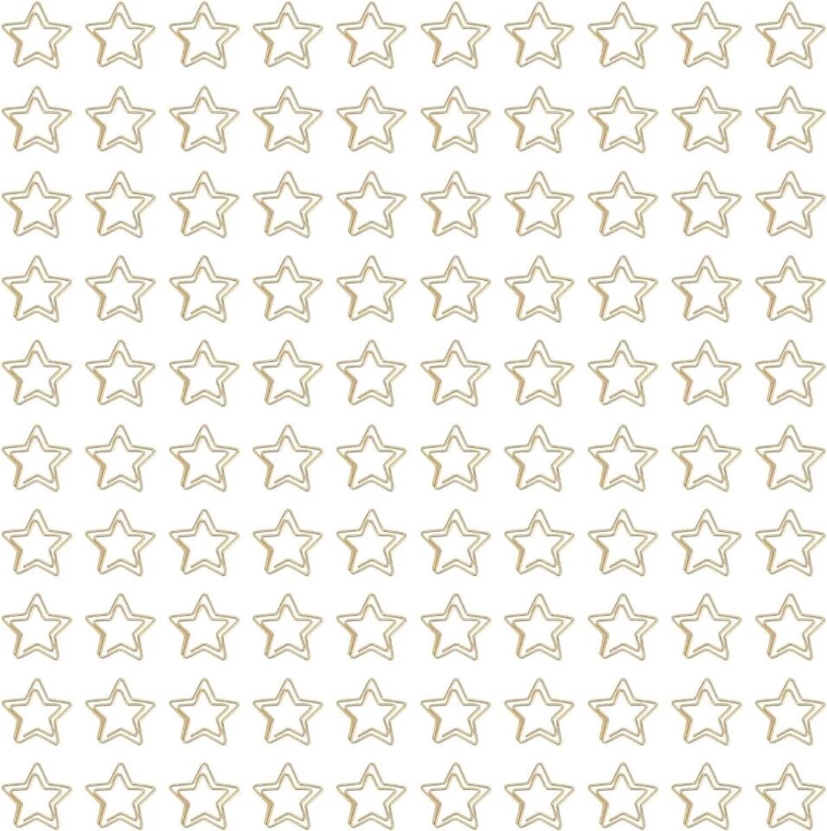 Clips, Kleine Paperclips, Gouden Ster Paperclips, Ideaal voor Kantoorschool, Geschikt voor Documentclassificatie