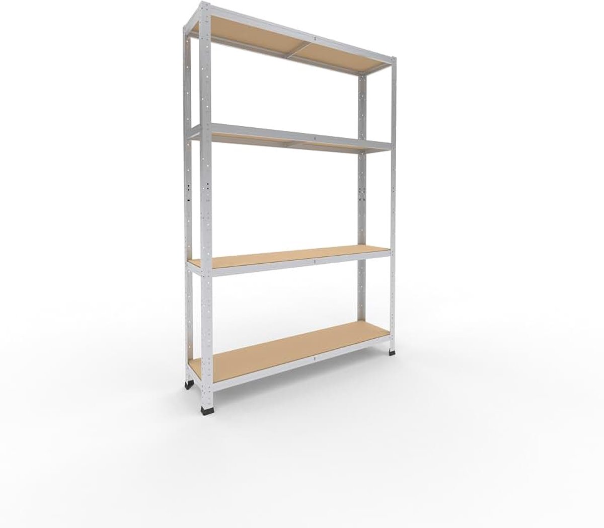 Shelfplaza Home 180x120x30cm metalen stellingkast verzinkt: 4x175kg | stellingen Berging stelling Garagekast Metalen opslagstelling Opbergstelling Zware stelling Opslagrek Garage stelling