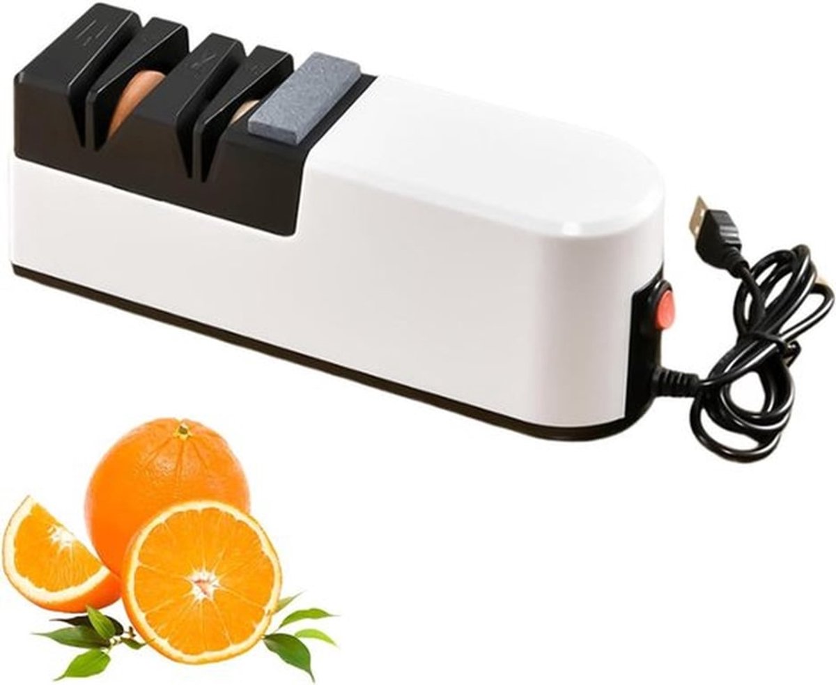 Elektrische messenslijper voor keukenmessen, USB-oplaadbaar, professionele slijpfunctie
