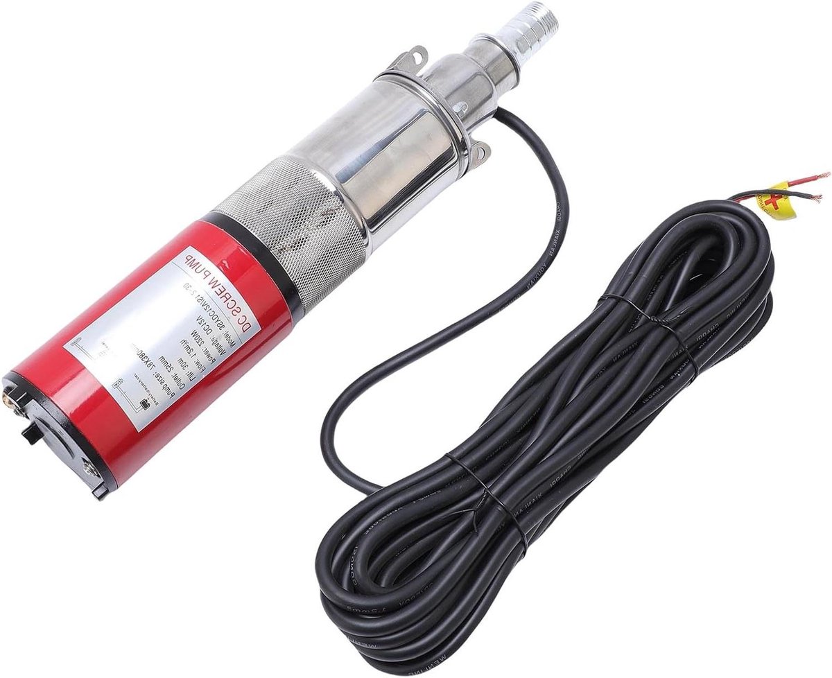 Dieptepomp RVS - Schroefpomp Waterpomp - Agrarische Irrigatie - Hoge Capaciteit 1.2 M³/u - 30 M Opvoerhoogte - Zilverkleurig