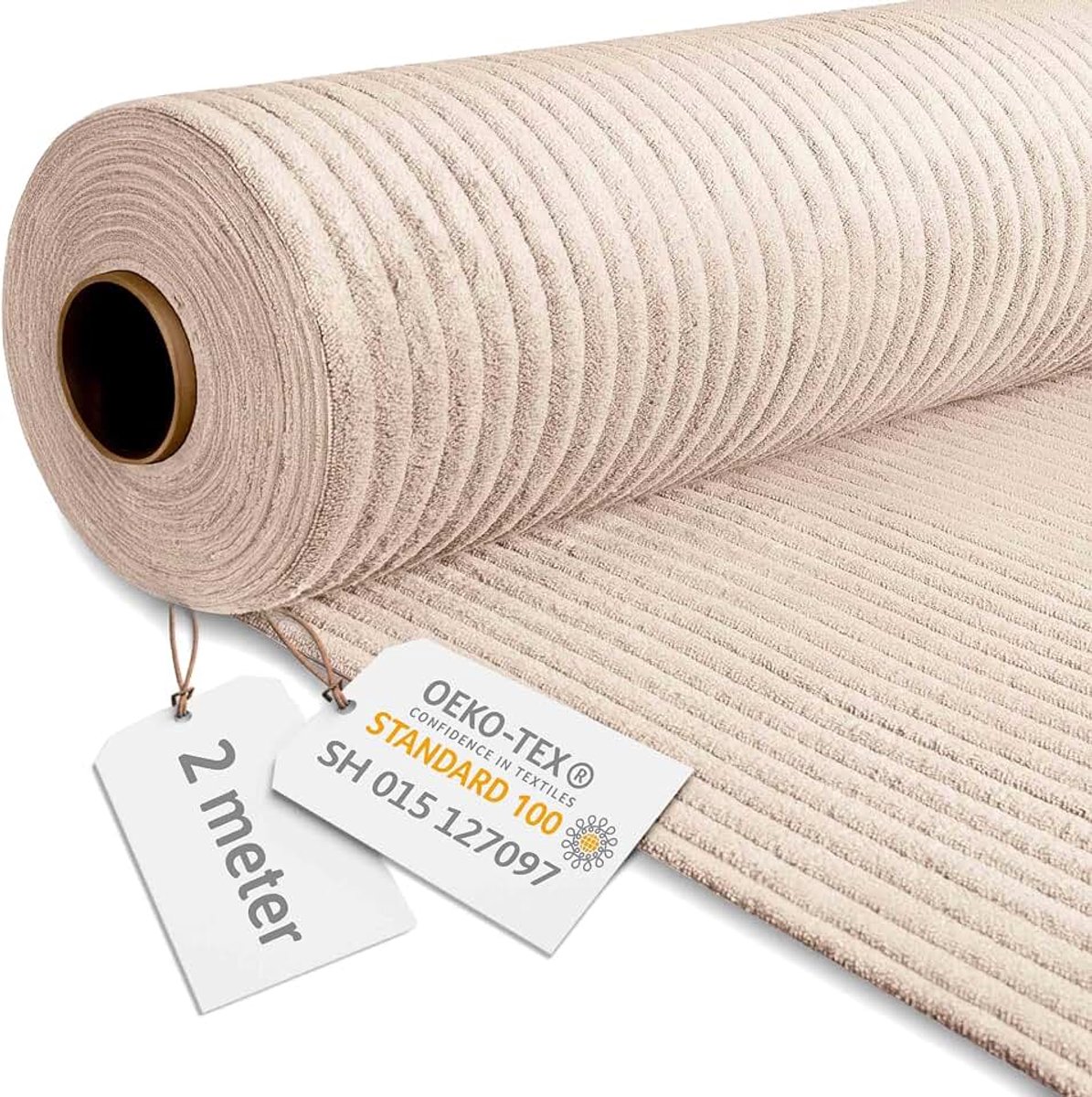 Corduroy, per meter, vanilla ice | Bekleding stof fluweel per meter 380 g/m² 140 cm sofa kussen meubels