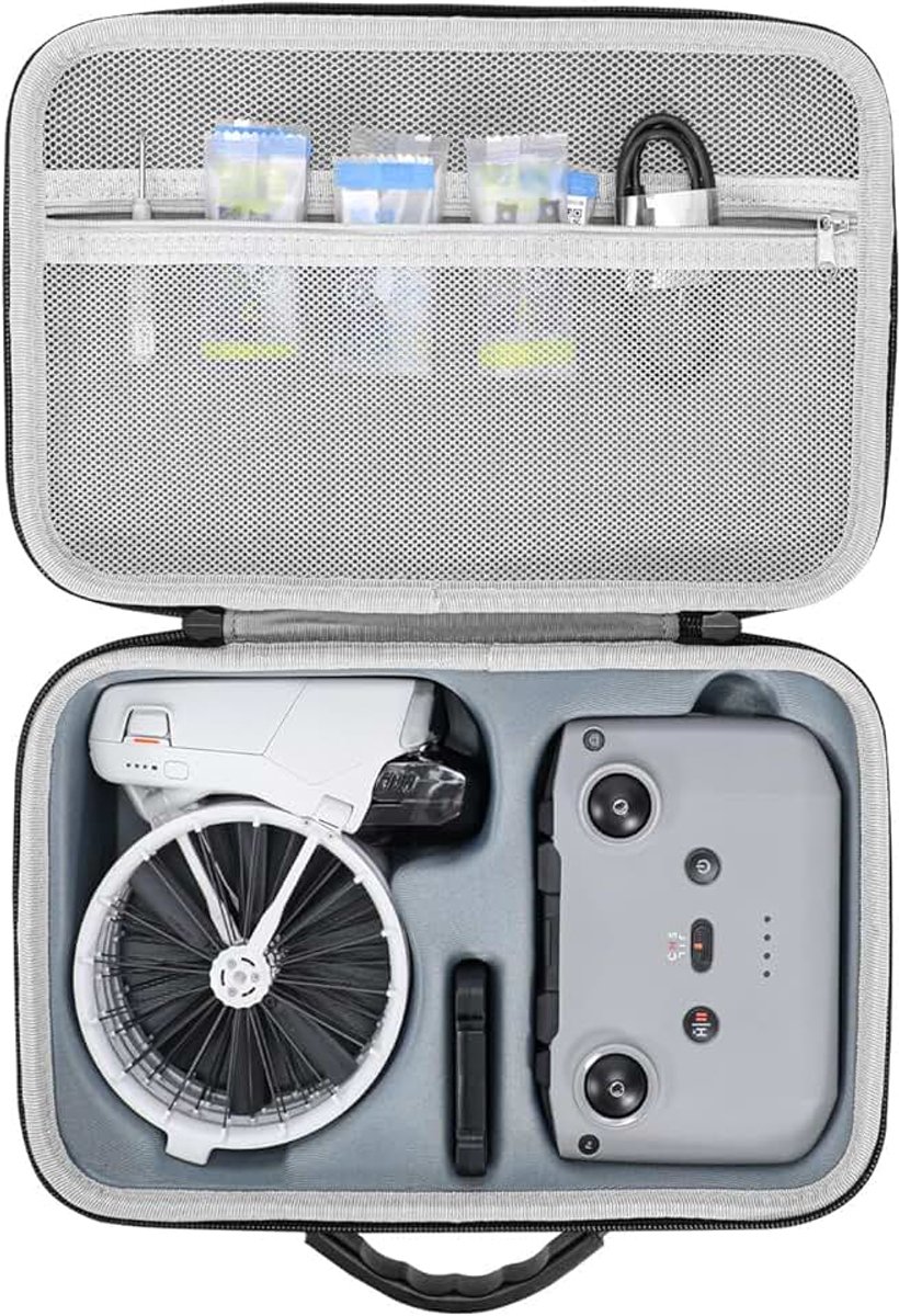 Tas voor DJI Flip Drone met Schouderriem - Waterdichte PU-Hoes voor RC-N3 Controller en Batterijen