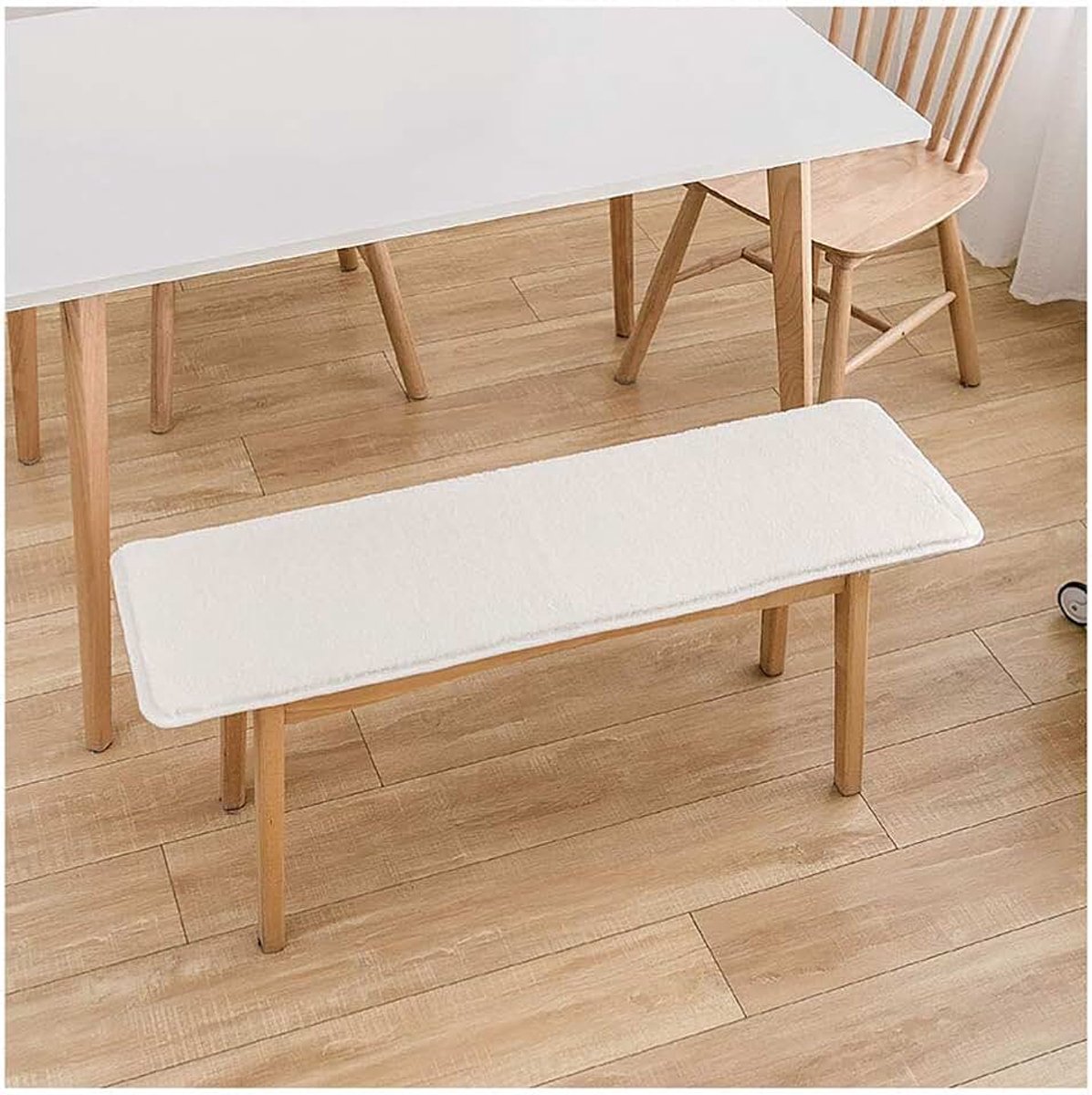 Wangk Tuinbank Patio Pad Bank Kussen Pad Venster Zitkussens Tuin Pallet Kussens Patio Meubelkussens 2 Zitplaatsen Tuin Zitkussen -Gebroken wit 150 × 40 cm (59 × 15 inch)
