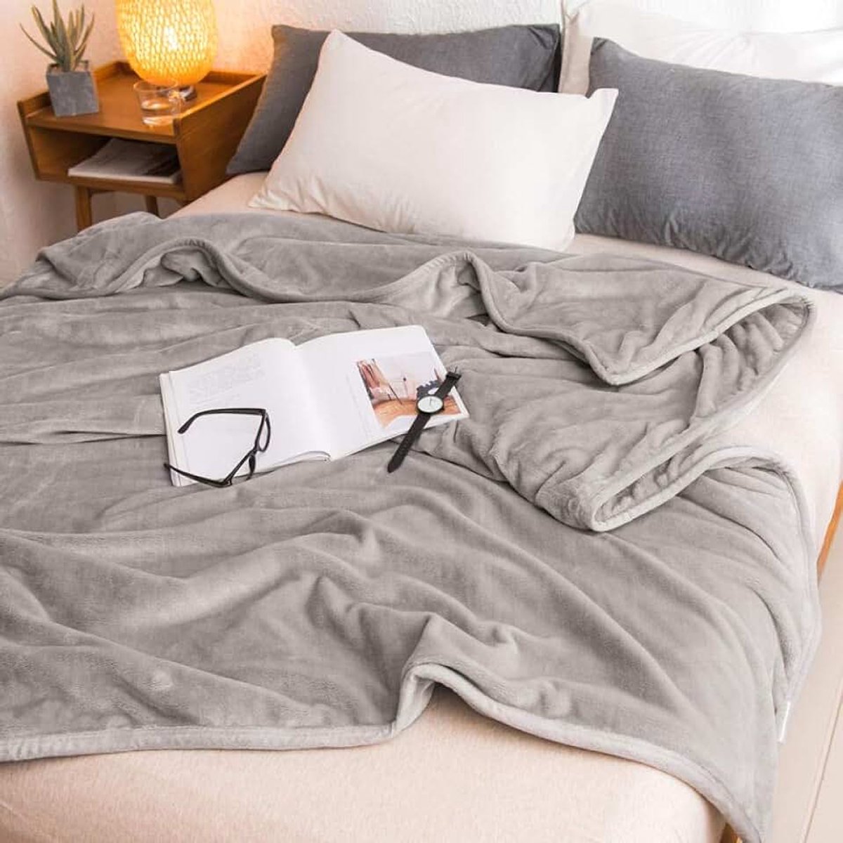 Fleece werpdekens Reisformaat - Superzachte donzige warme stevige bedspreien voor bank Microfiber deken -1_150x200cm