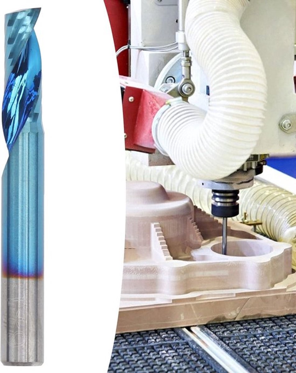CNC Wolfraamstaal Frees Schacht Met Één Blad - Hardhout Multiplex PVC Snijden