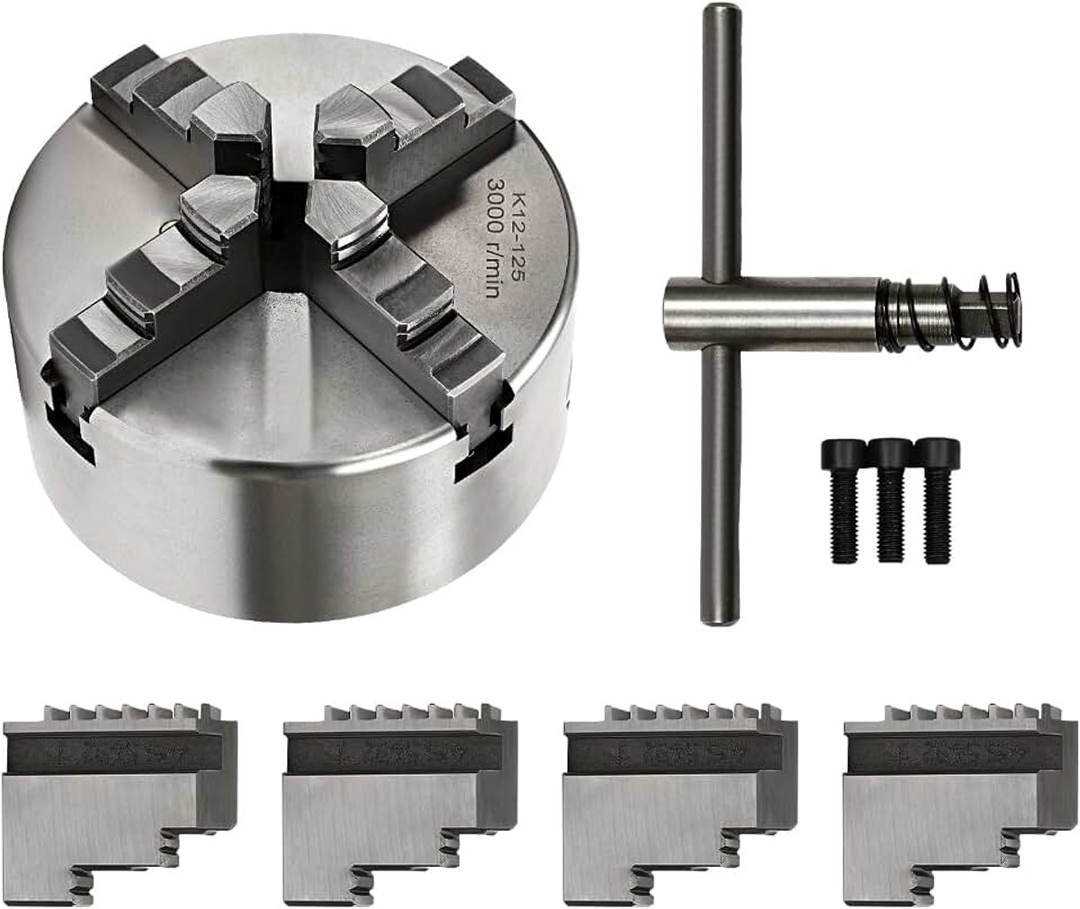 4 kaakvoering, 125 mm zelfcentrerende vierbekkenvoering, draaibank Chuck, draaimachine, precisie 4 kaakvoering, voor draaibanken