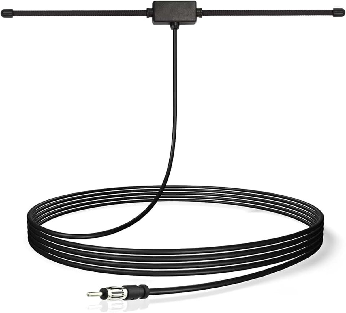 DIN Plug Universele Auto FM Antenne met 3M Verlengkabel voor Voertuig, Truck, SUV Radio Stereo Hoofdeenheid Ontvanger Tuner