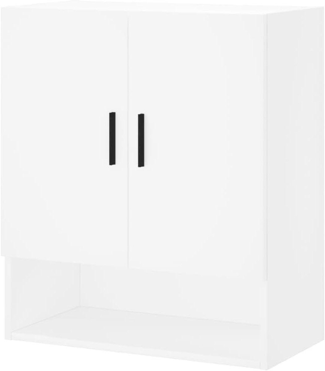 Hangende Kast - Wandkast Badkamer - Opbergen Keuken - Ruimtebesparend Ontwerp - 60 x 70 cm - Wit