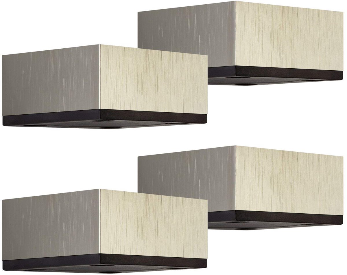 4x meubelvoeten MOTEL 65 x 65 mm hoogte 35 mm RVS-look van SOTECH
