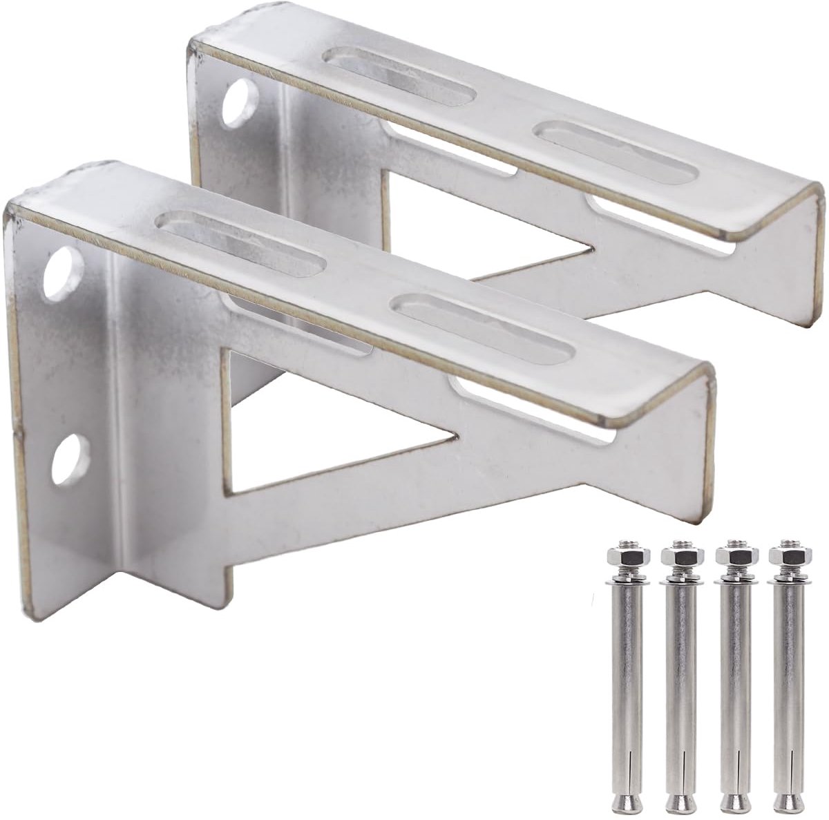 100 x 150 mm 2 stuks zware buisbeugels, aardgaspijpleiding vast ondersteuningsframe L-vormige steunen roestvrij staal 90 graden rechte hoek grote beugels