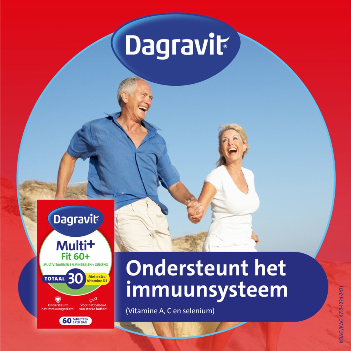 Dagravit - Vitaal 60+ Multivitaminen - 3 x 60 tabletten - Voordeelverpakking
