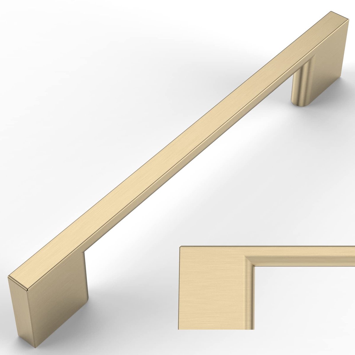 10 Stuks 128 mm Mat goud Deurgrepen, Roestvrij Staal, Morden Meubelgrepen, voor Keuken, Kantoor, Laden, Kast…