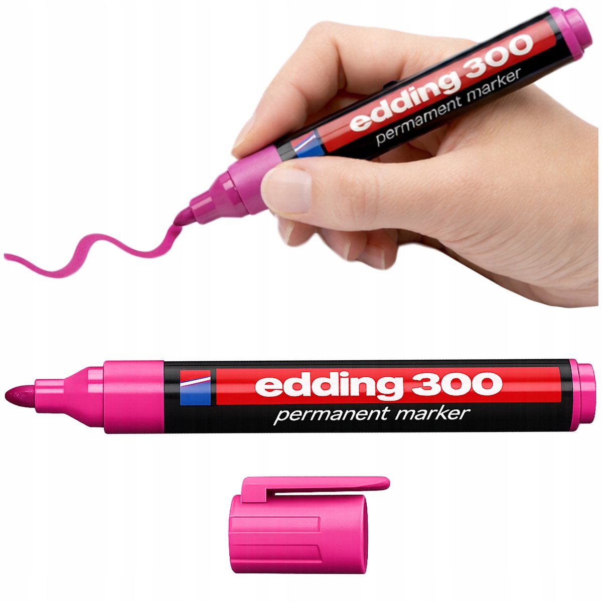 Edding Permanent Marker Roze 1,5-3mm - Watervast & Sneldrogend
