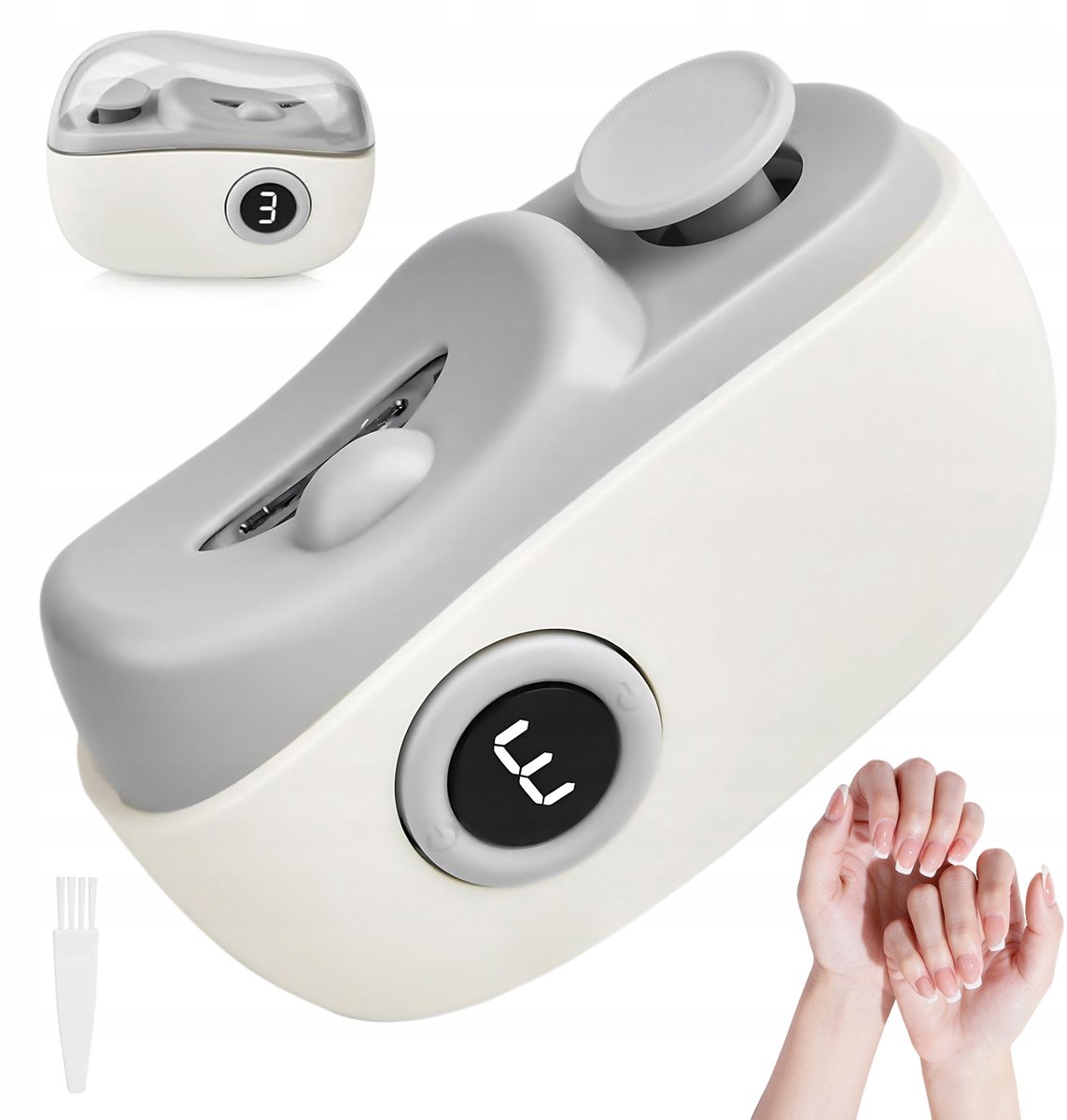 Elektrische Nagelknipper met 3 Snelheden, LED en Opvangbakje