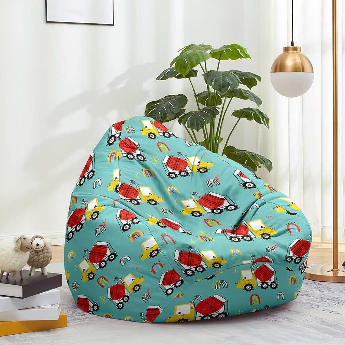 Zitzak hoes - Luie bank - Ontspannen zitten - Machinewasbaar - 80x90cm - Mixer Auto