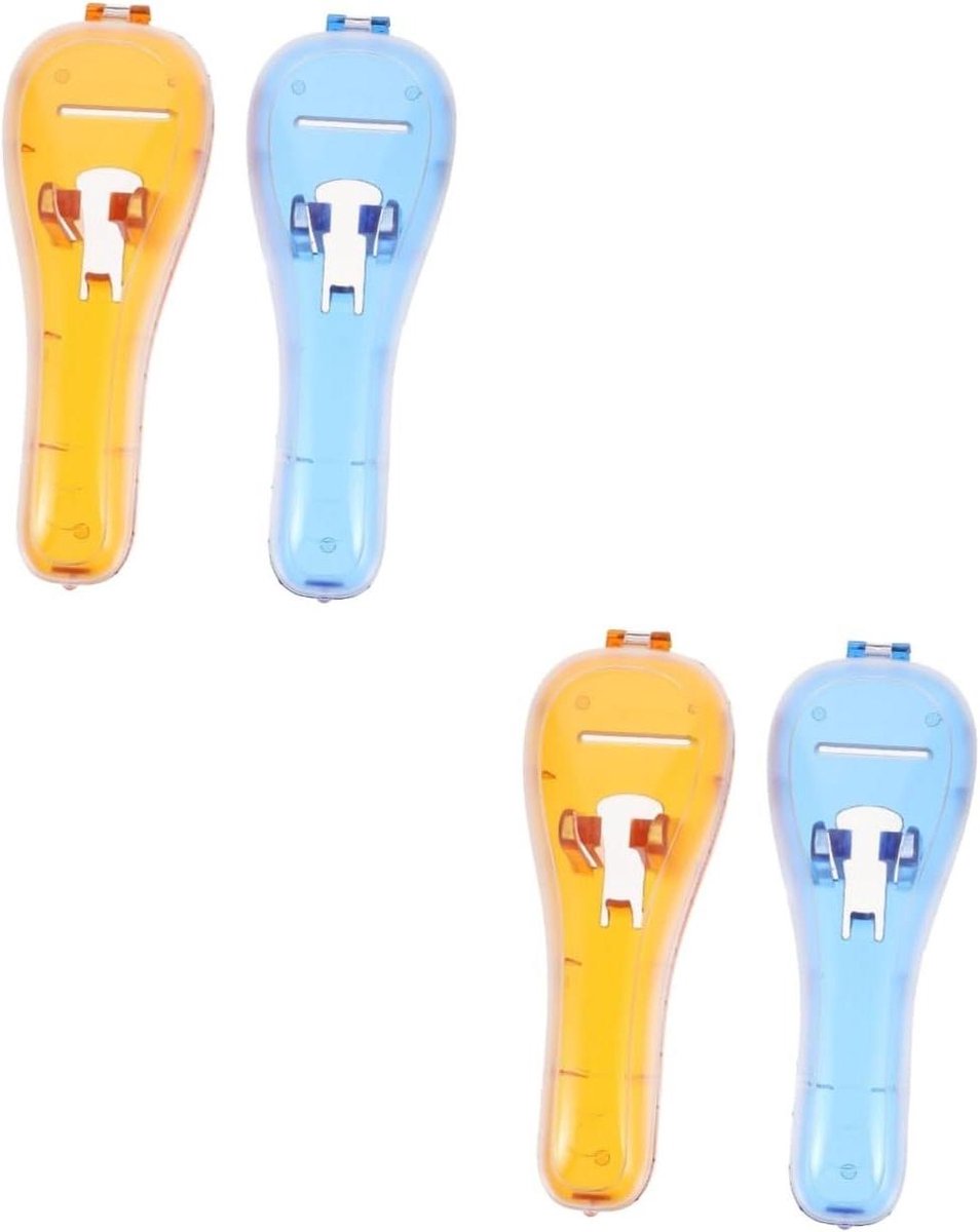 Scheermes Opbergdoos - Scheerapparaat Houder - Reizen - Ventilatie Gaten - 16.5 cm - Oranje Blauw