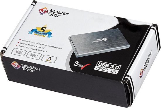 Externe harde schijf 2,5 inch draagbaar USB 3.0 supersnel compact 250 GB zwart van Merkloos — afbeelding 5