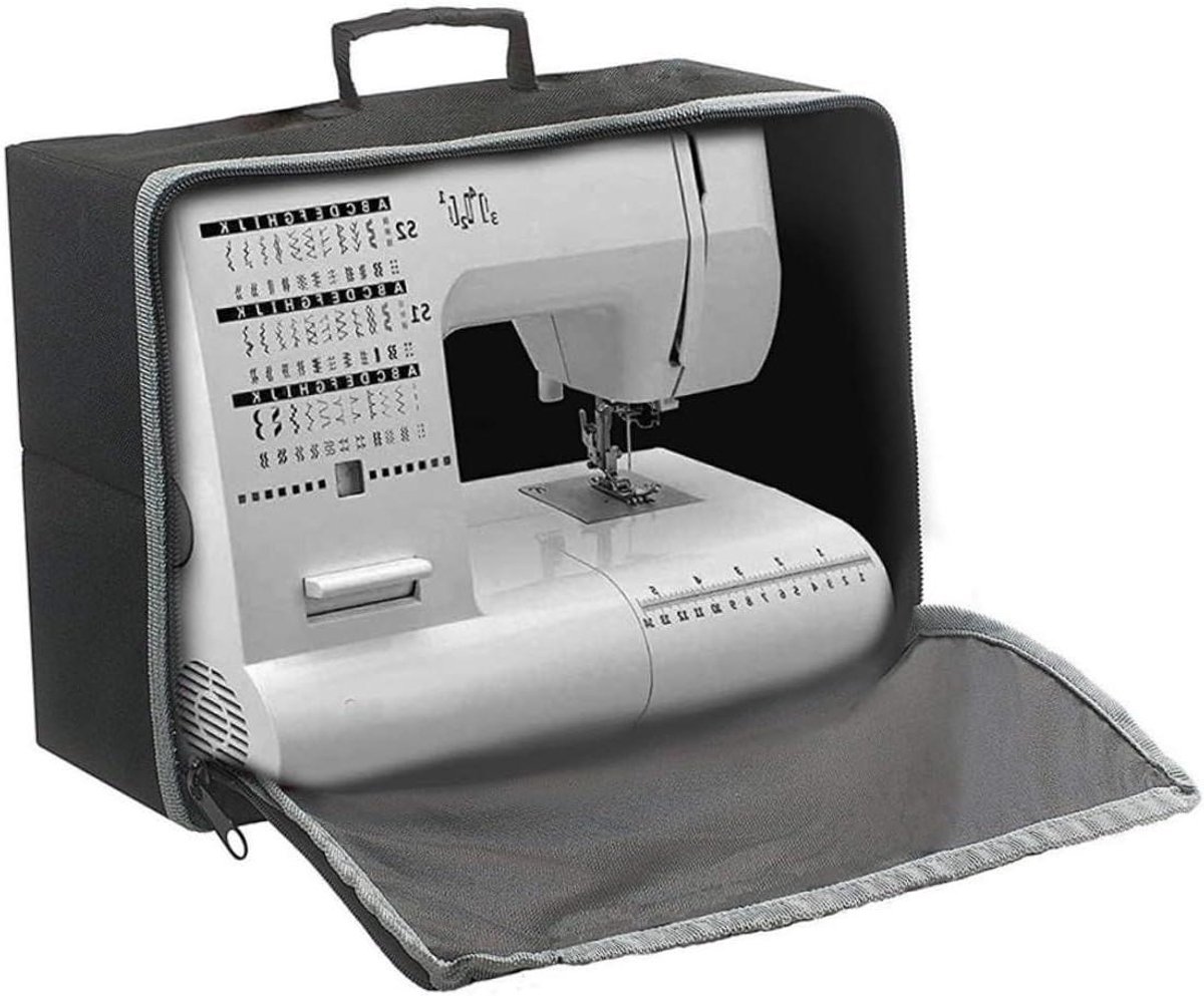 Naaimachine Tas - Opbergtas Beschermhoes - Naaispullen Opbergen - Waterafstotend Oxford - 42x37x20 cm - Zwart
