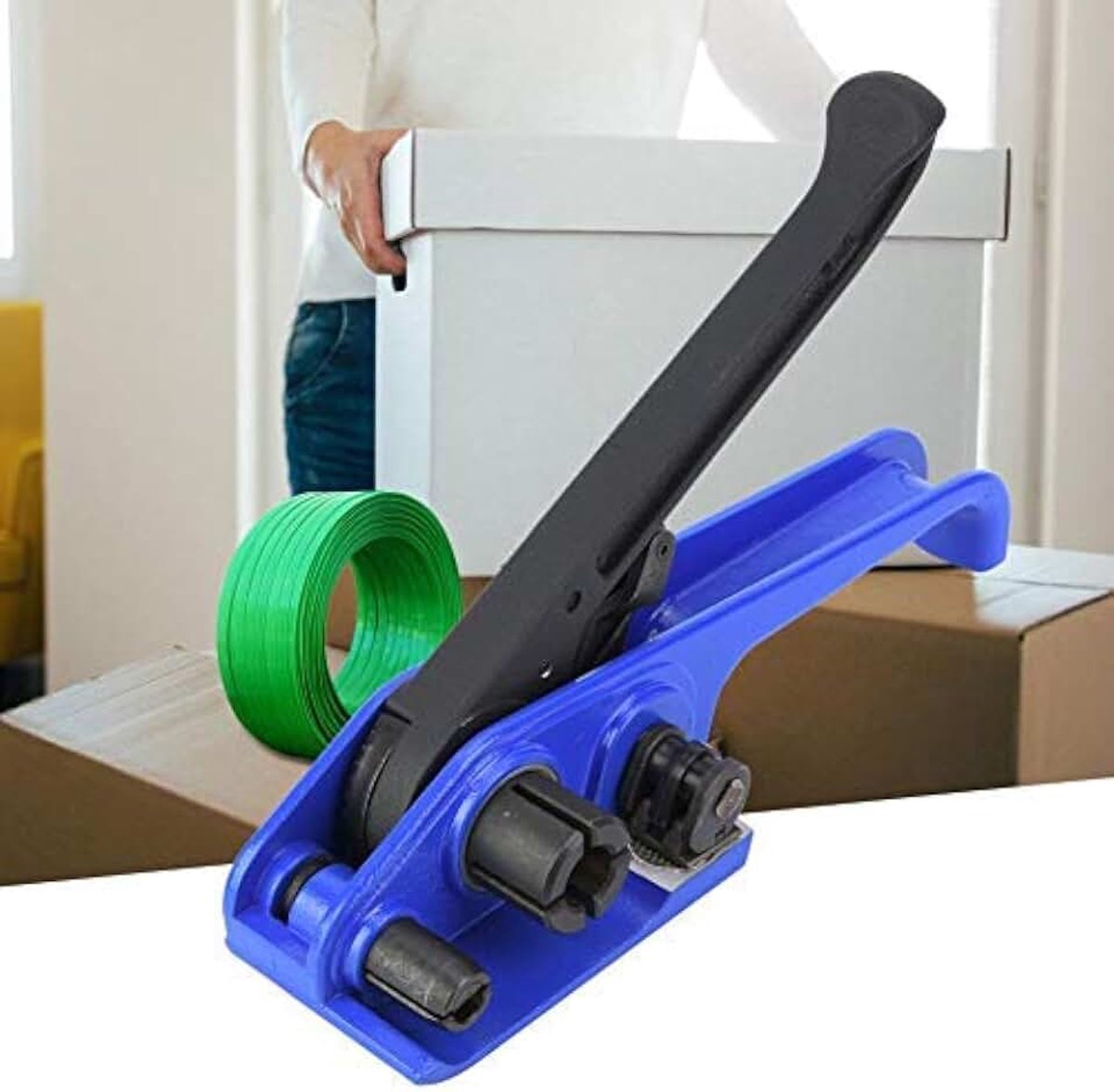 Tang Verpakkingsklem Handband, Staal en PET Plastic Banden Spanner, Verpakkingsgereedschap, 16-19 mm