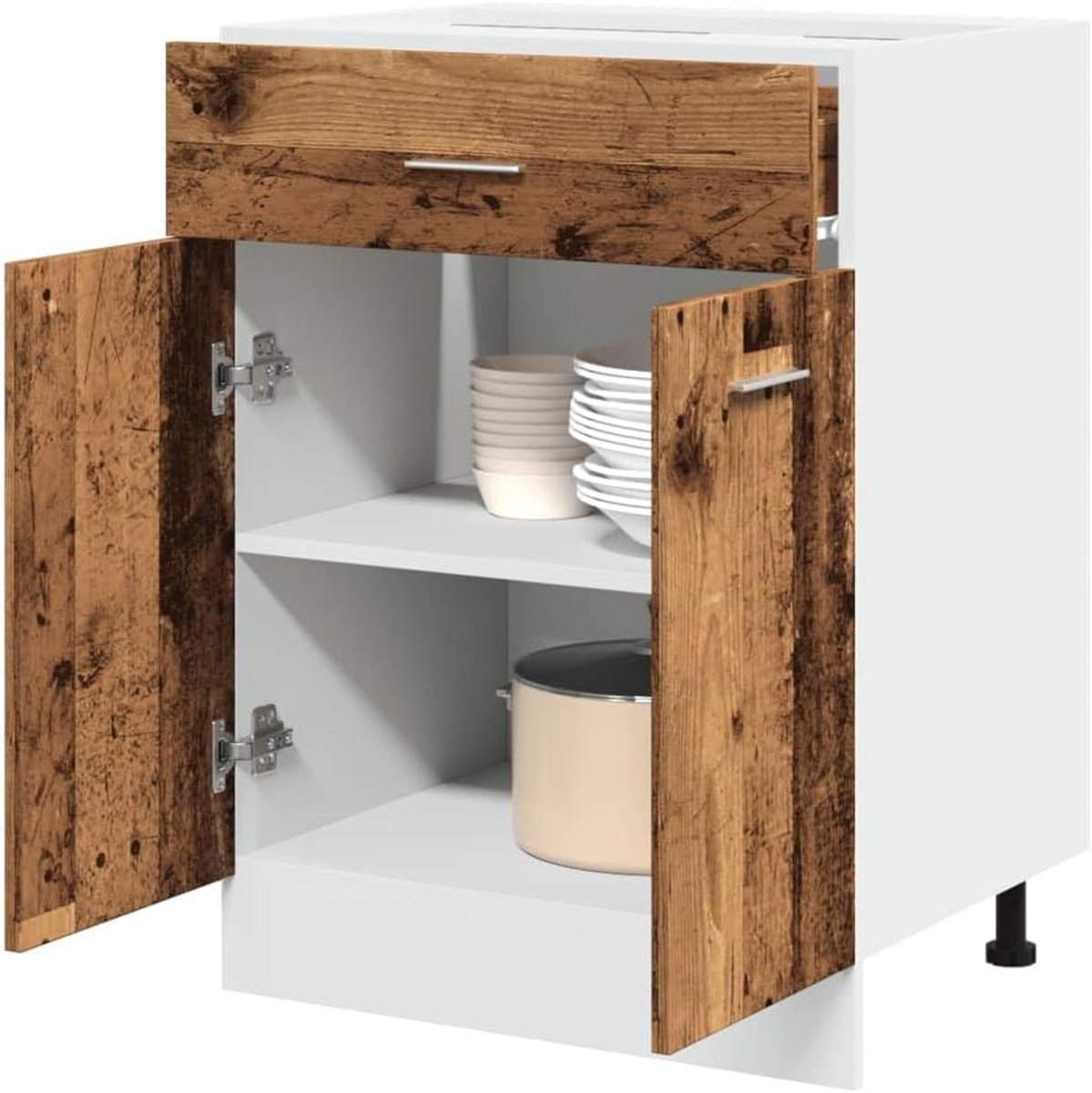 Onderkast met lade - Keukenkast Ladekast - Keuken Organiseren - Technisch Hout Multiplex - 60 x 46 x 81.5 cm