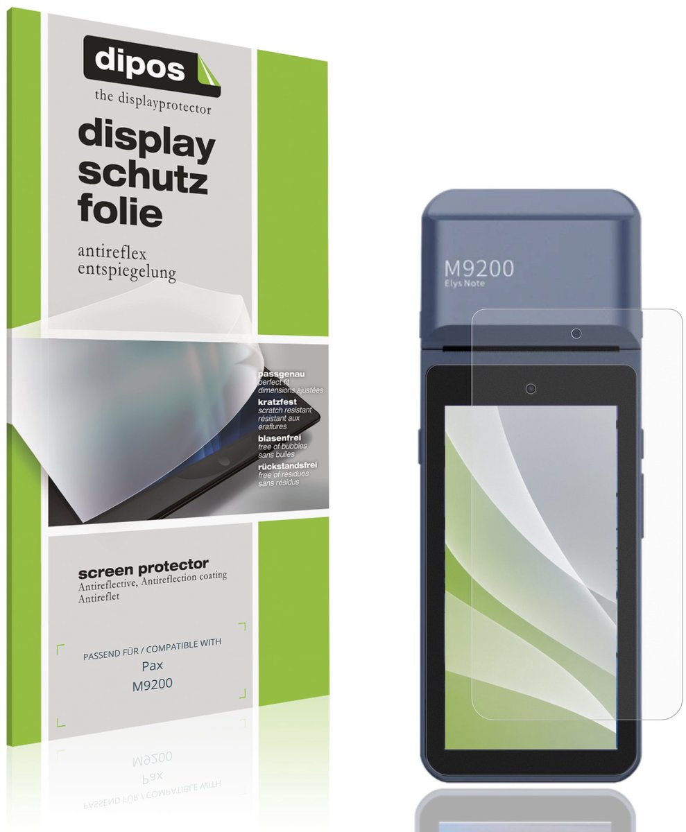 dipos – 4x Matte Beschermfolie geschikt voor Pax M9200 | Krasbestendige & antireflecterende Screenprotector Ultra-Thin