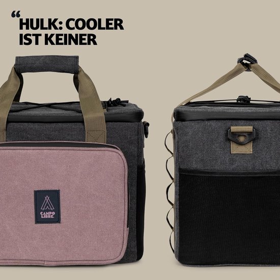 Koeltas - Isolatietas Thermotas - Picknick en Reizen - Waterdichte Ritsen - 30 Liter - Zwart Roze — afbeelding 2