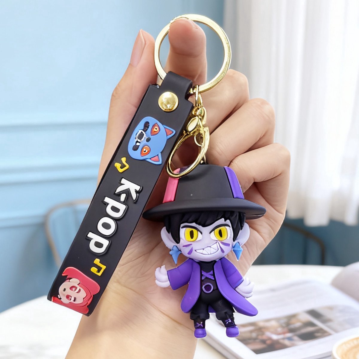 Casalora Cartoon Sleutelhanger - Demon Hunter - K-Pop Popstijl - Flexibele Sleutelring voor Tas & Sleutels